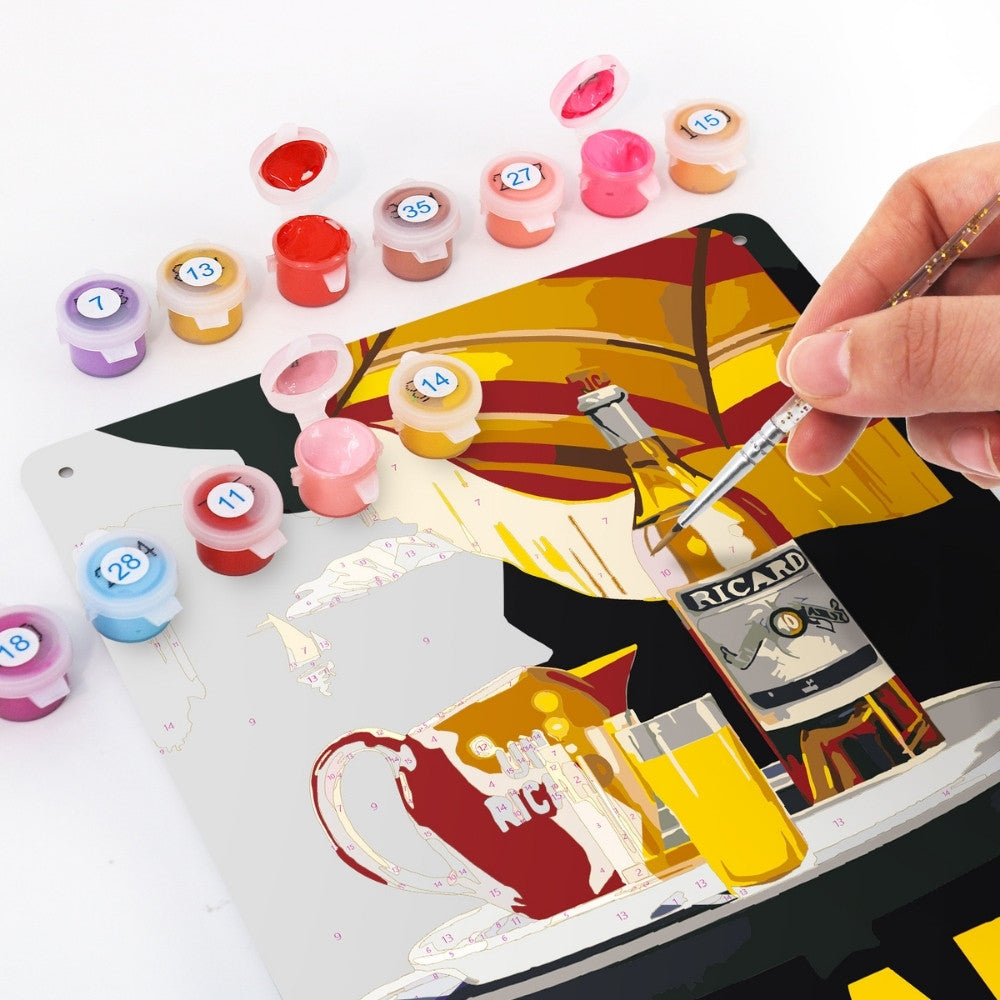 Paint by Numbers Metal Poster - Ricard Aperitif Black