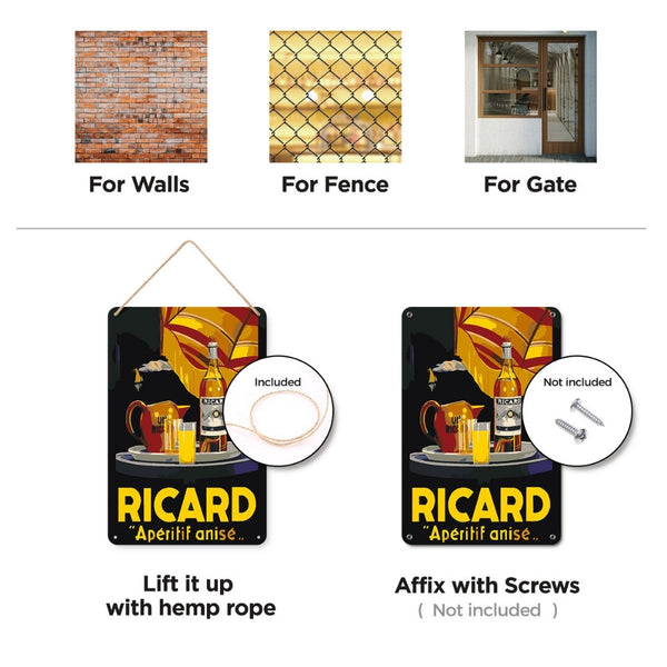 Paint by Numbers Metal Poster - Ricard Aperitif Black