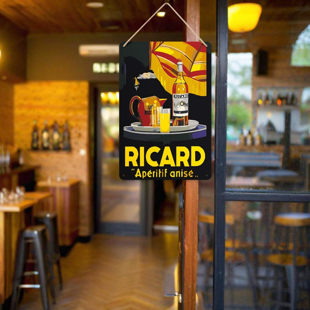 Paint by Numbers Metal Poster - Ricard Aperitif Black