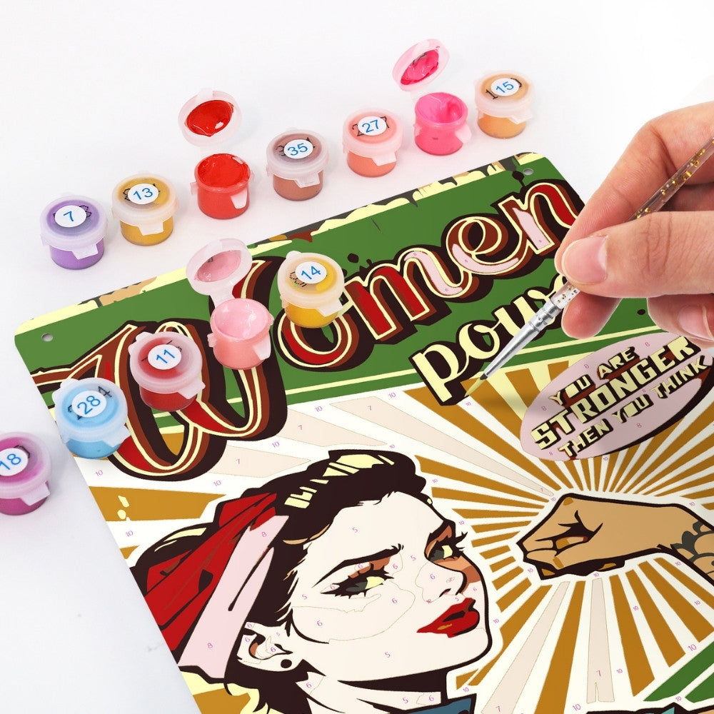 Paint by Numbers Metal Poster - Women Power