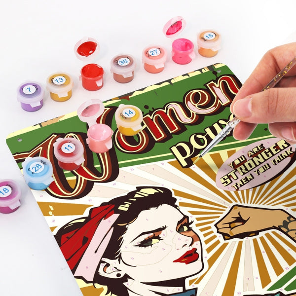 Paint by Numbers Metal Poster - Women Power