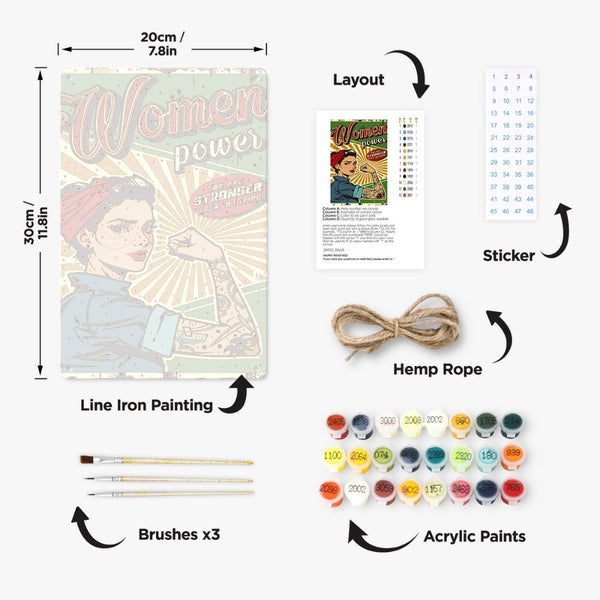 Paint by Numbers Metal Poster - Women Power