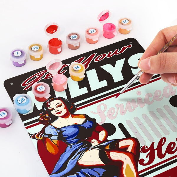 Paint by Numbers Metal Poster - Serviced Here