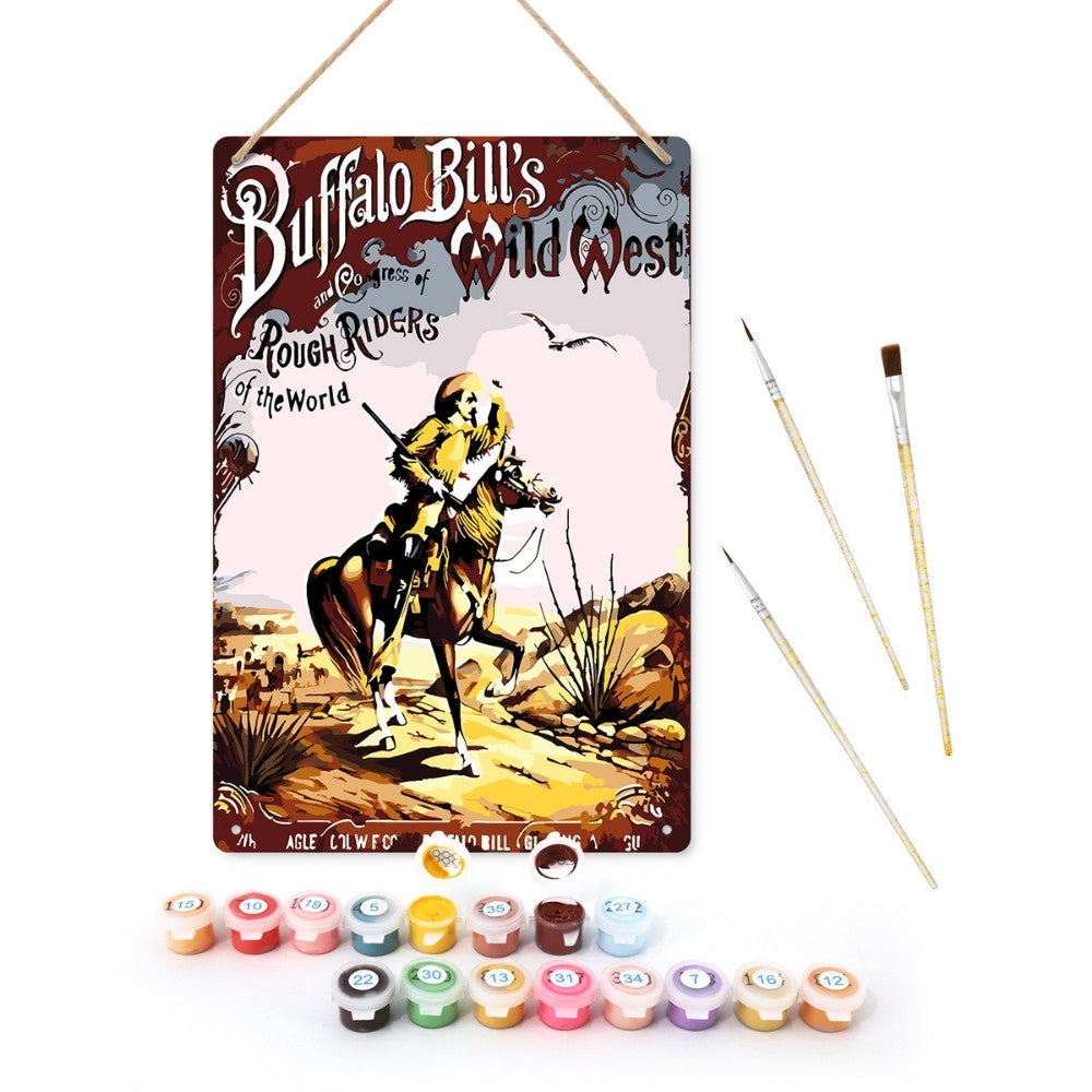Paint by Numbers Metal Poster - Buffalo Bill Figured'Art