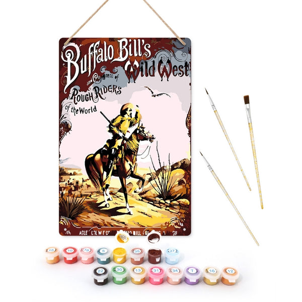 Paint by Numbers Metal Poster - Buffalo Bill Figured'Art