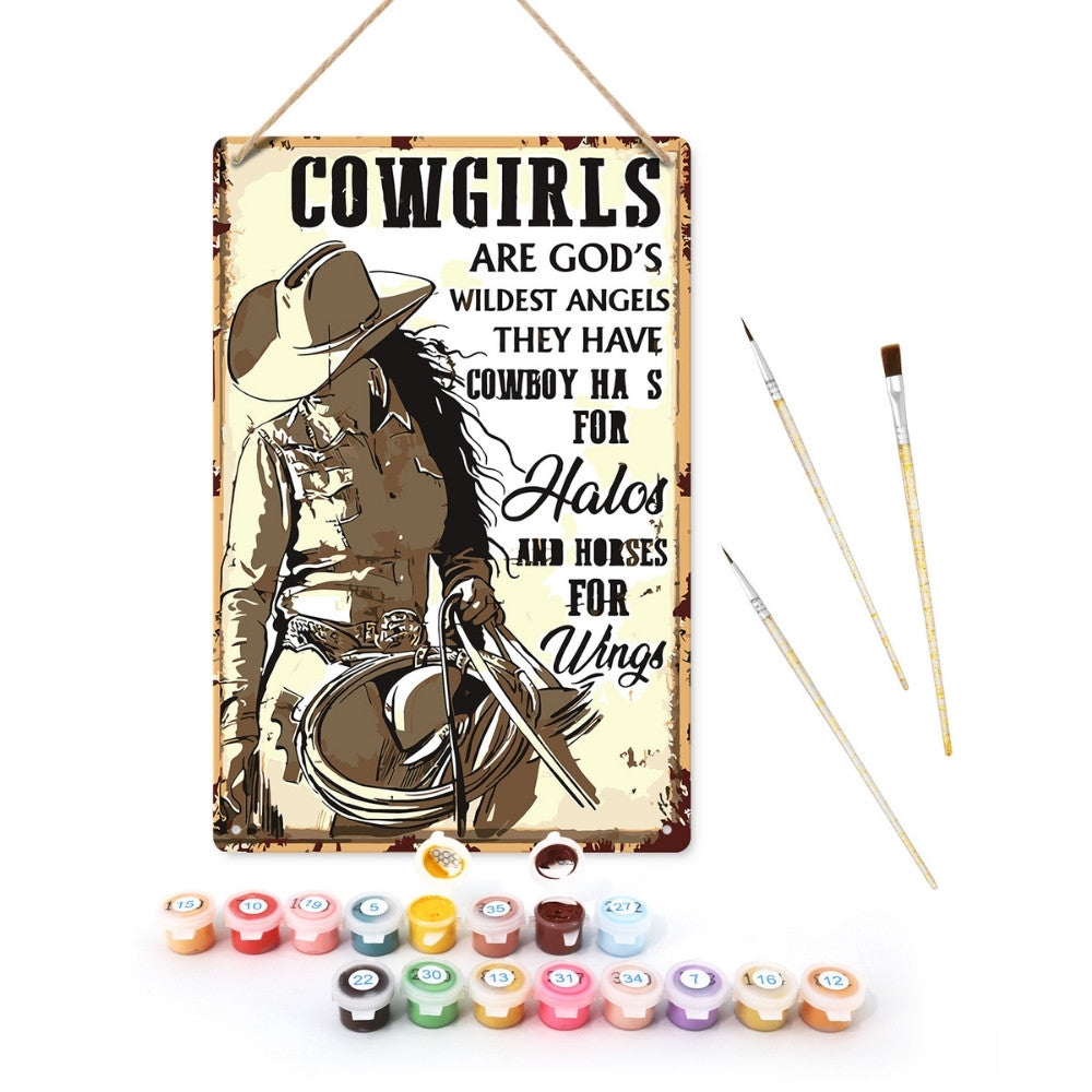Paint by Numbers Metal Poster - Cowgirls Figured'Art