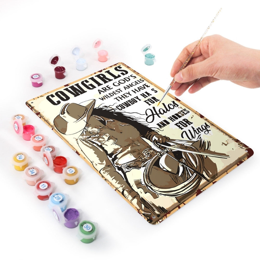 Paint by Numbers Metal Poster - Cowgirls