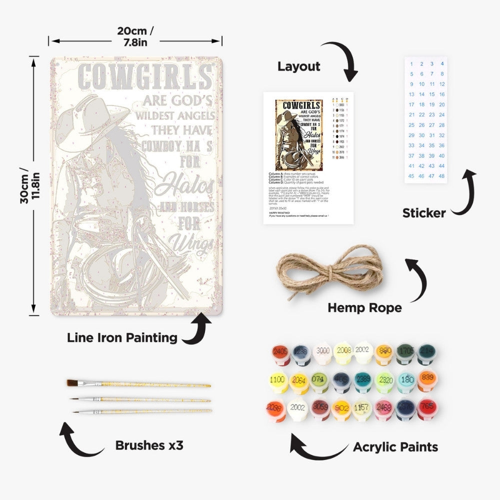 Paint by Numbers Metal Poster - Cowgirls