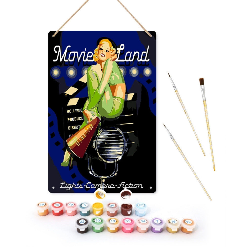 Paint by Numbers Metal Poster - Movieland Figured'Art