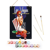 Paint by Numbers Metal Poster - Las Vegas Glamour Figured'Art