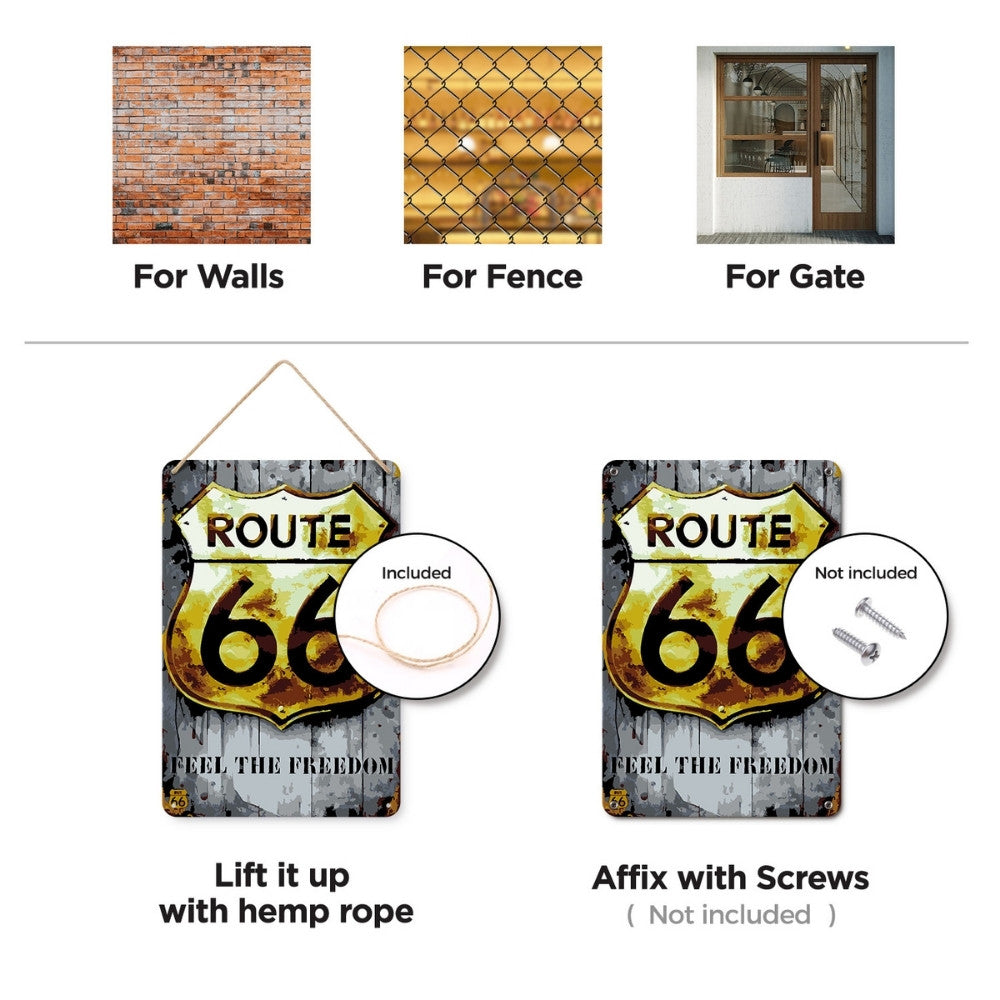 Paint by Numbers Metal Poster - Route 66