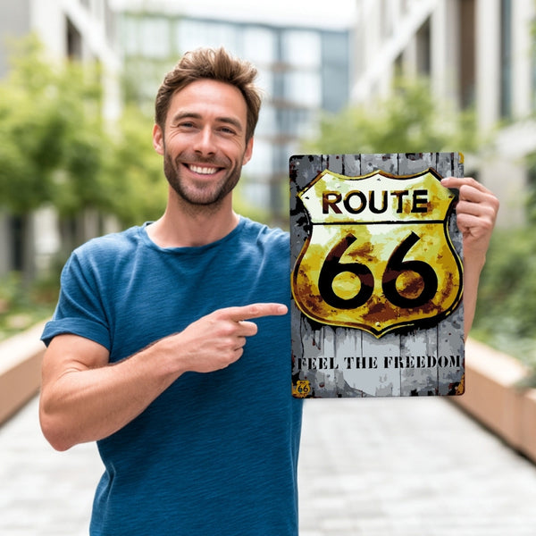 Paint by Numbers Metal Poster - Route 66