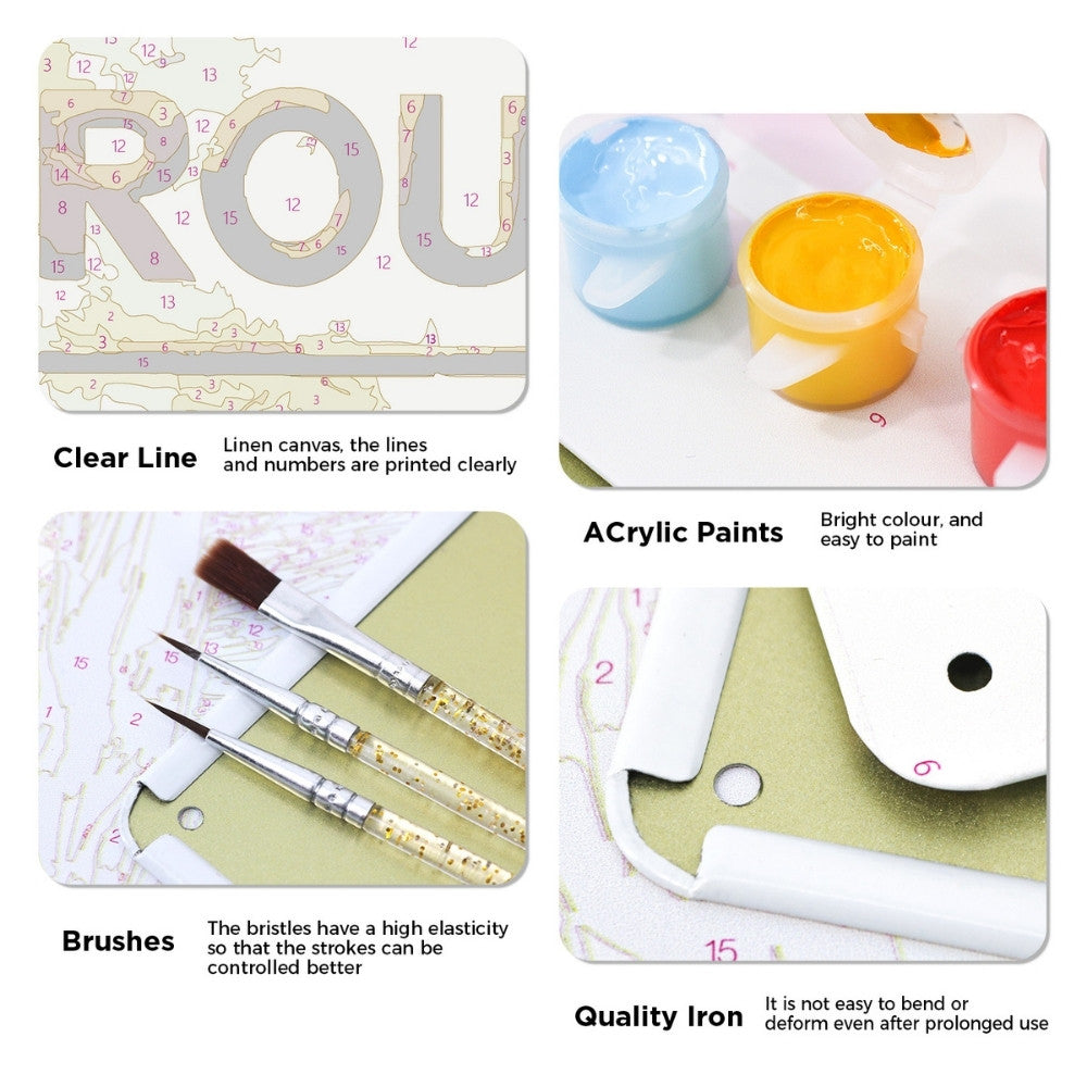 Paint by Numbers Metal Poster - Route 66