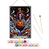 Paint by Numbers Metal Poster - The Trickster in Halloween Night Figured'Art