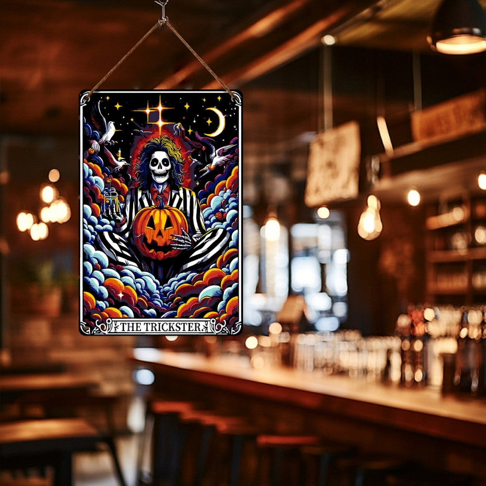 Paint by Numbers Metal Poster - The Trickster in Halloween Night