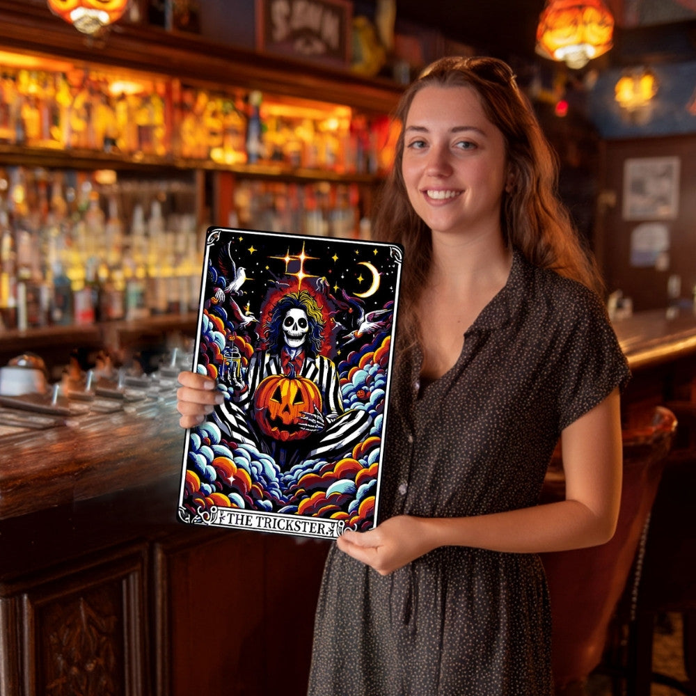 Paint by Numbers Metal Poster - The Trickster in Halloween Night