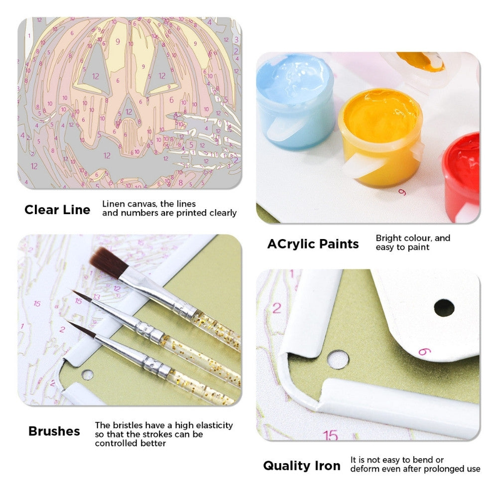 Paint by Numbers Metal Poster - The Trickster in Halloween Night