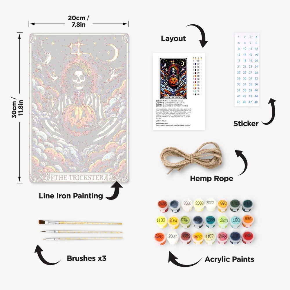 Paint by Numbers Metal Poster - The Trickster in Halloween Night