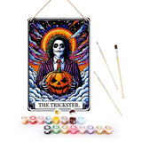 Paint by Numbers Metal Poster - The Trickster and the Pumpkin Figured'Art