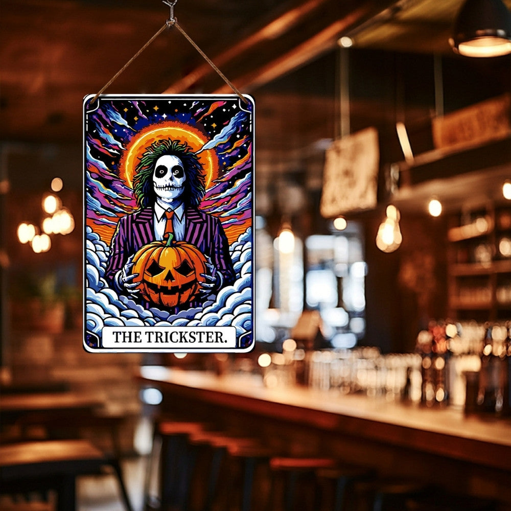 Paint by Numbers Metal Poster - The Trickster and the Pumpkin