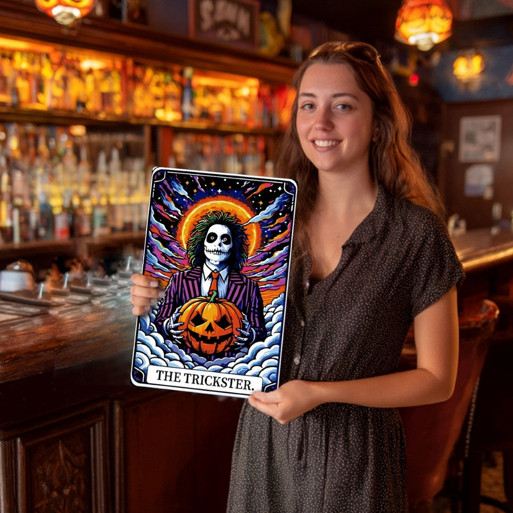 Paint by Numbers Metal Poster - The Trickster and the Pumpkin