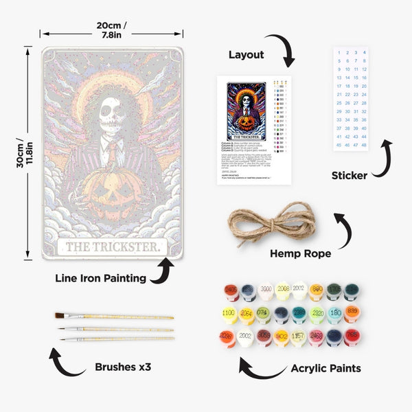 Paint by Numbers Metal Poster - The Trickster and the Pumpkin