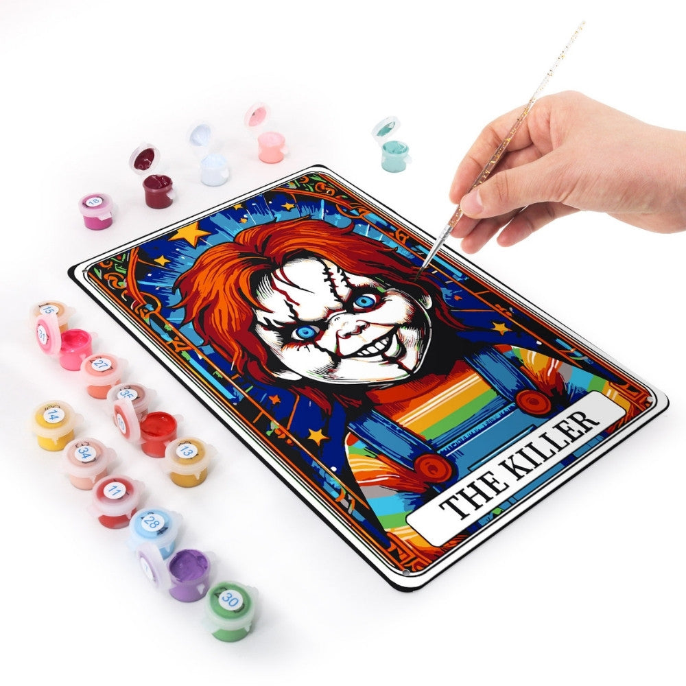 Paint by Numbers Metal Poster - The Killer Red Doll