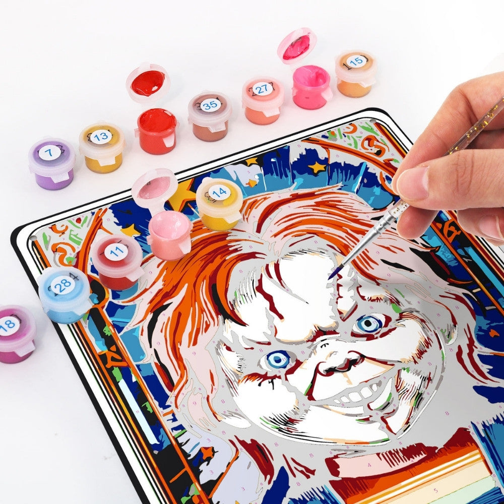 Paint by Numbers Metal Poster - The Killer Red Doll