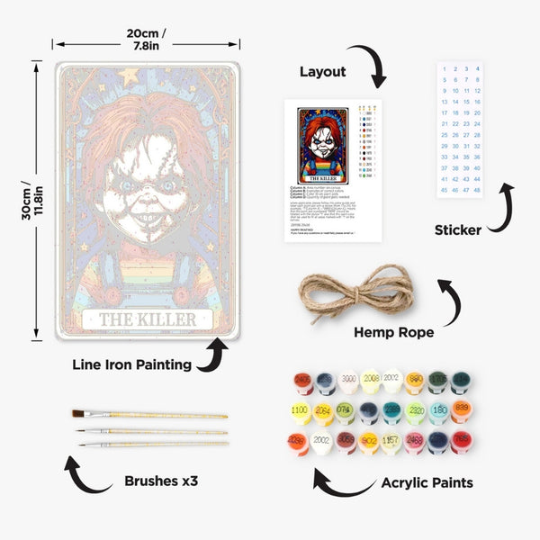 Paint by Numbers Metal Poster - The Killer Red Doll