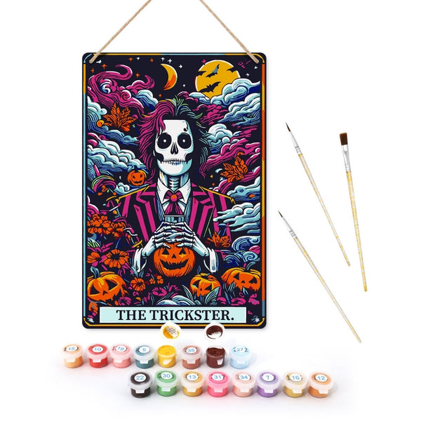 Paint by Numbers Metal Poster - The Trickster Night Garden Figured'Art