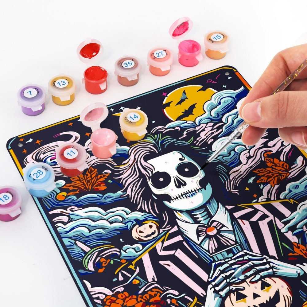 Paint by Numbers Metal Poster - The Trickster Night Garden