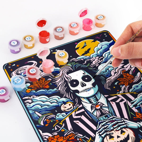 Paint by Numbers Metal Poster - The Trickster Night Garden