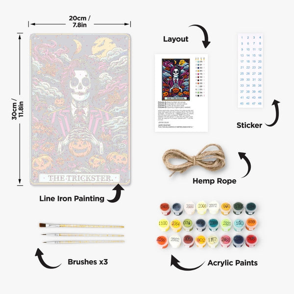 Paint by Numbers Metal Poster - The Trickster Night Garden