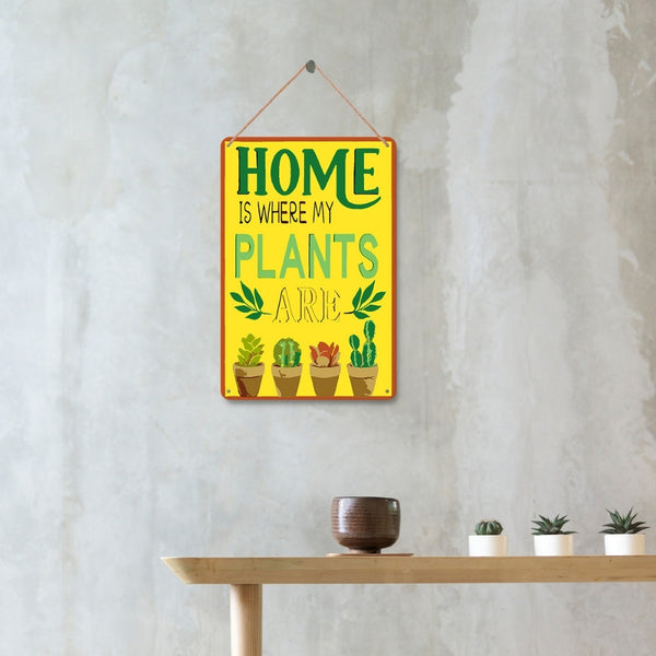 Paint by Numbers Metal Poster - Home is Where My Plants Are