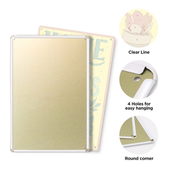 Paint by Numbers Metal Poster - Home is Where My Plants Are