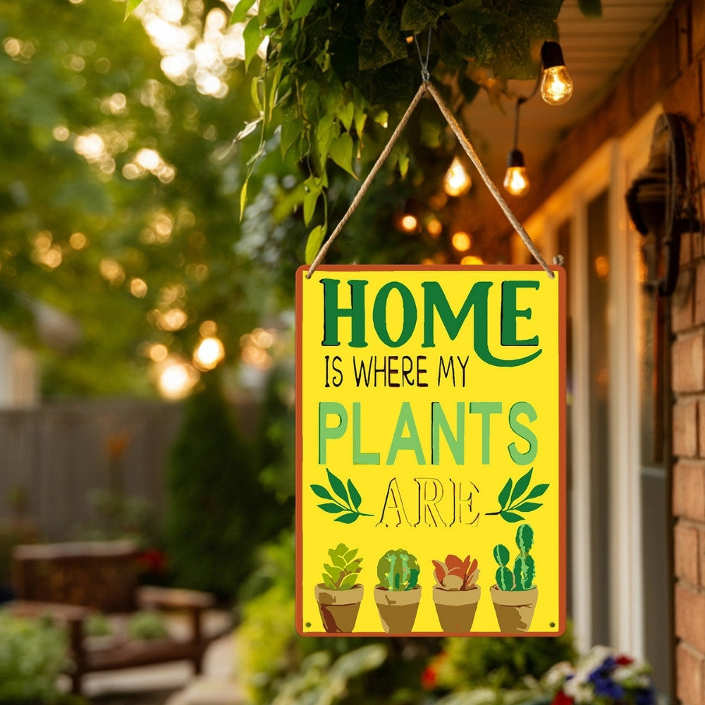 Paint by Numbers Metal Poster - Home is Where My Plants Are