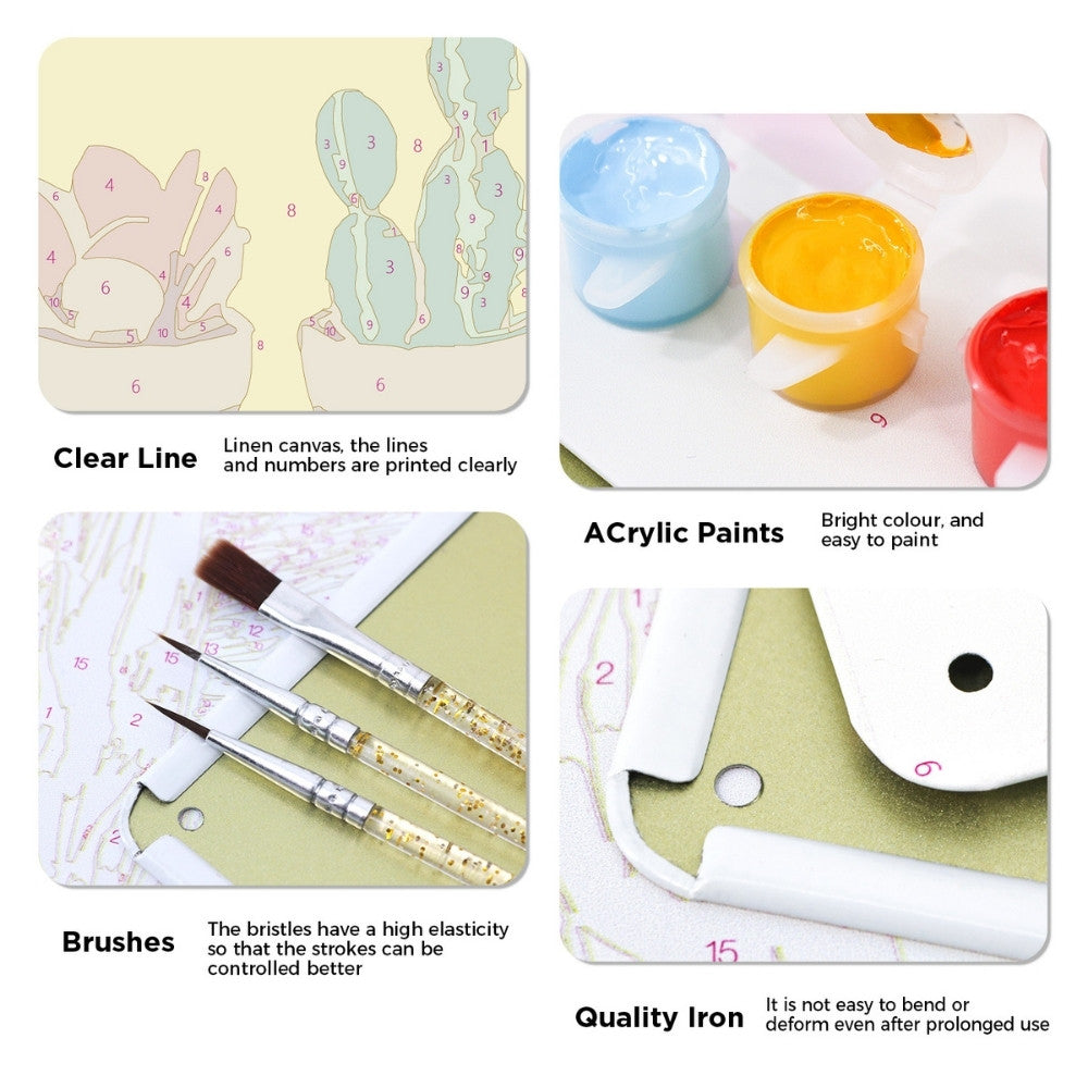 Paint by Numbers Metal Poster - Home is Where My Plants Are