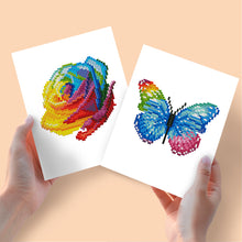 Load image into Gallery viewer, Mini Diamond Painting 6&quot;x8&quot; (2 pieces) - Christmas Presents and Colorful Silhouette