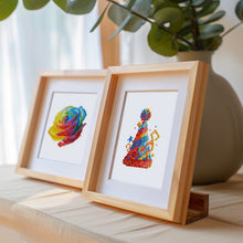 Load image into Gallery viewer, Mini Diamond Painting 6&quot;x8&quot; (2 pieces) - Christmas Presents and Colorful Silhouette