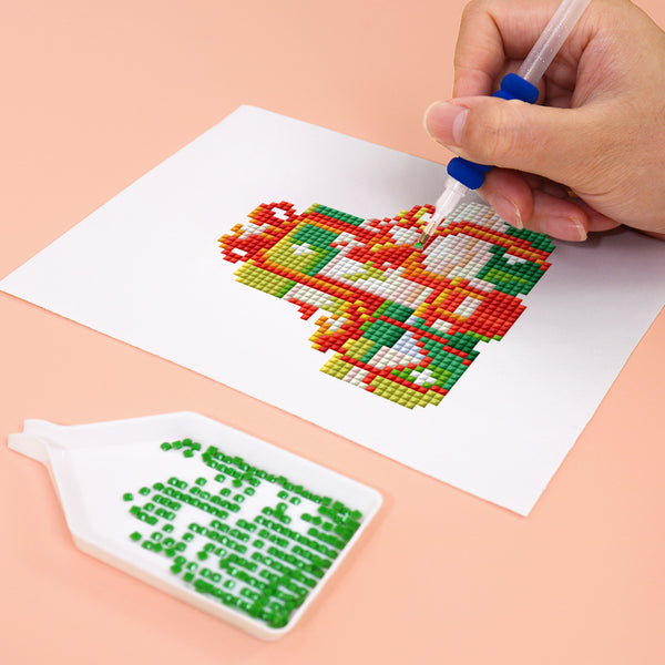 Mini Diamond Painting 6"x8" (2 pieces) - Drinks and Festive Wreaths