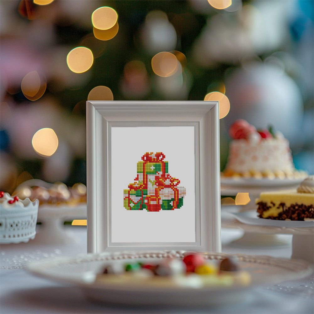 Mini Diamond Painting 6"x8" (2 pieces) - Drinks and Festive Wreaths