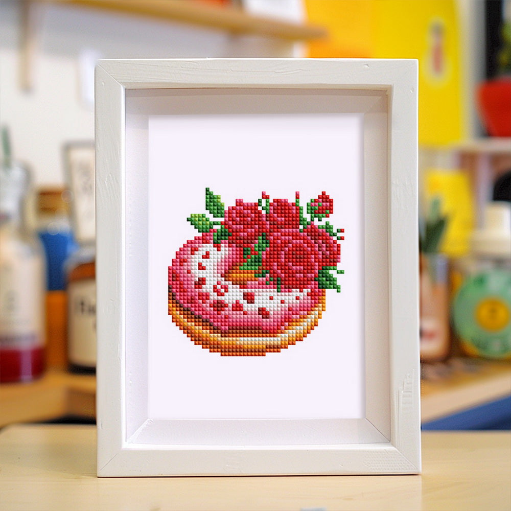 Mini Diamond Painting 6"x8" (2 pieces) - Milkshake and Cake