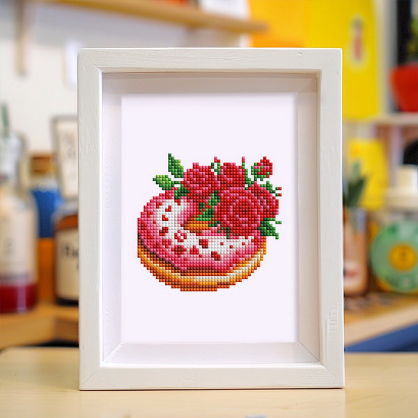 Mini Diamond Painting 6"x8" (2 pieces) - Milkshake and Cake
