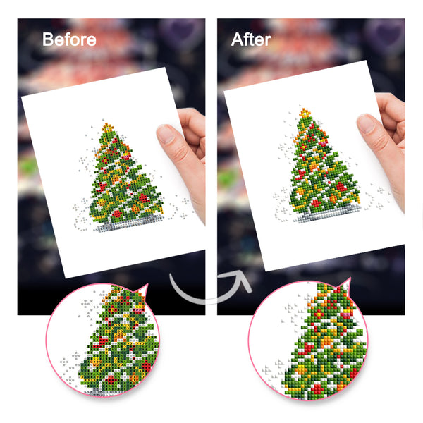 Mini Diamond Painting 6"x8" (2 pieces) - Easter Eggs and Christmas Trees