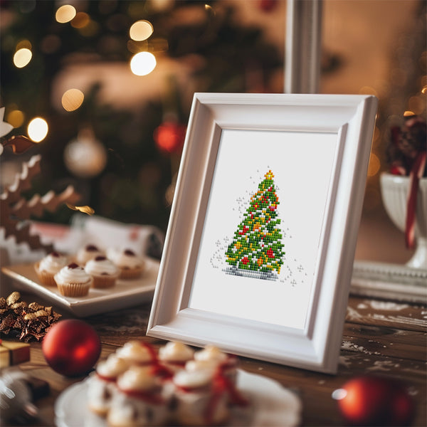 Mini Diamond Painting 6"x8" (2 pieces) - Easter Eggs and Christmas Trees