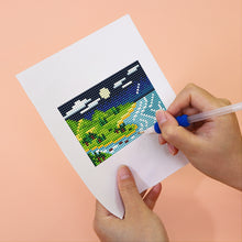 Load image into Gallery viewer, Mini Diamond Painting 6&quot;x8&quot; (2 pieces) - Day and Night Landscapes