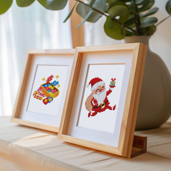 Mini Diamond Painting 6"x8" (2 pieces) - Tomato Juice and Santa