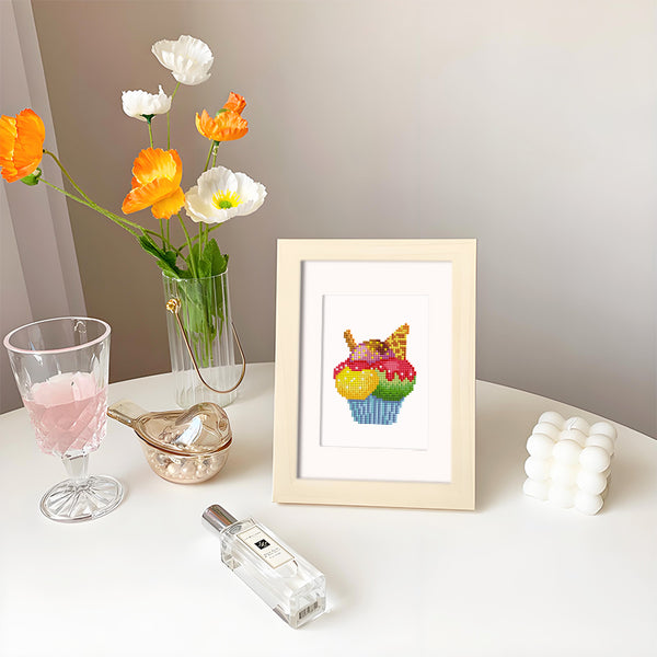 Mini Diamond Painting 6"x8" (2 pieces) - Cocktail and Cupcake