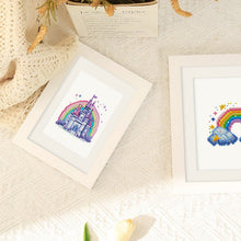 Load image into Gallery viewer, Mini Diamond Painting 6&quot;x8&quot; (2 pieces) - Castle and Rainbow