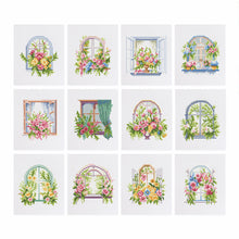 Load image into Gallery viewer, Mini Diamond Painting 3"x5" (12 pieces) - Blooming Floral